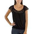 Xhilaration&reg; Juniors Feminine Knit Top - Black