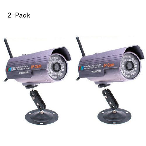 Wanscam AJ-C0WA-B116 Wireless Outdoor Waterproof IP Bullet Camera Built-in IR Cut 36 LED 20 Meter Night Vision and 6mm Lens Support iPhone, 3G Phone, Smartphone View 2-Pack Wanscam AJ-C0WA-B116 Wireless Outdoor Waterproof IP Bullet Camera Built-in IR Cut 36 LED 20 Meter Night Vision and 6mm Lens Support iPhone, 3G Phone, Smartphone View 2-Pack