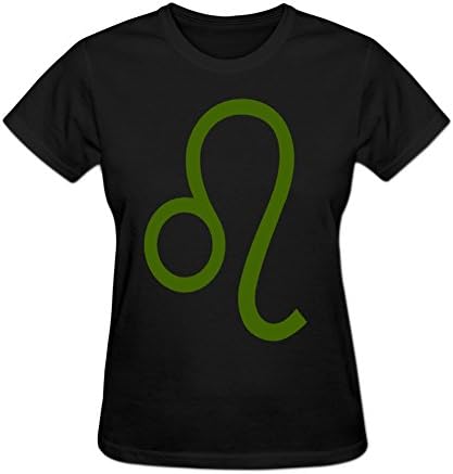 Vivishow Leo Zodiac Signs Lion Homestuck 100% Cotton Crew Neck Top Shirt For Women XL Black