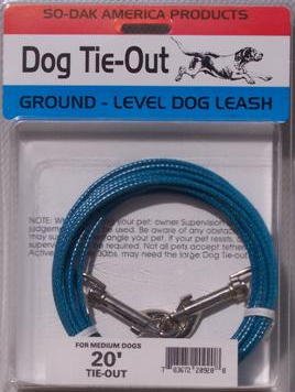 20' Medium Dog Tie Out Cable Leash