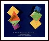 Chamber Music Society 1993-1994 by Rockburne 45.50X36.75 Framed with Black Wood Frame