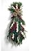 New 24" Long CHRISTMAS SWAG Handmade WREATH Red, Gree, White, Pinecones