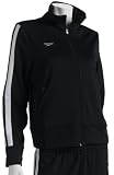 Speedo Women's Polyester Tech Twill Super Pro Solid Splice Warm-up Jacket