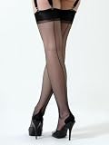 What Katie Did H2001 Black Seamed Vintage Stockings 15 Denier