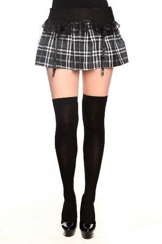 Lip Service Grey Plaid Garter Skirt