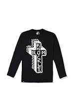 Rum Knuckles Camiseta Manga Larga Cross (Negro)