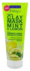 Freeman Feeling Beautiful Facial Clay Mask, Mint & Lemon 6 fl oz (150 ml)