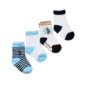 U.S. Polo Assn. Assorted Boys Infant Socks (0-24m)