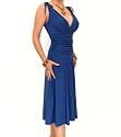 Blue Banana Cobalt Blue Grecian Slinky Dress