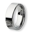 Flat Rounded Edge Polished Tungsten Carbide Ring (8.0 mm) - Sizes 7-13