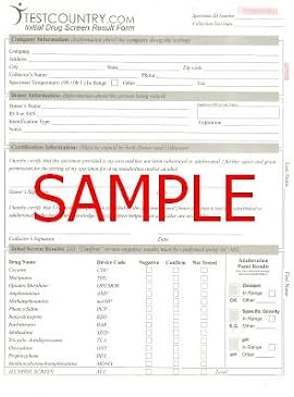 Initial Drug Test Result Form