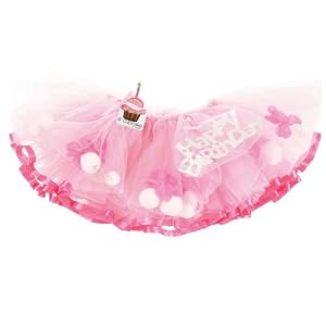 Mud Pie Baby Birthday Pink Tutu, Cupcake, 0 - 18 Months