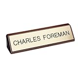Plastic Name Plate On Wood, 2x8