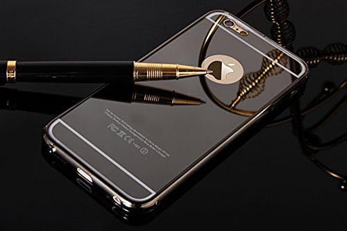Gold Mirror iphone 6 case, Heast(TM) Clear Mirror With Metal Bumper Back Shell Hard Case Cover for iphone 6 4.7 inch-Gold (Gray)