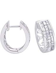 14K White Gold 1.4cttw Round Diamond Earring