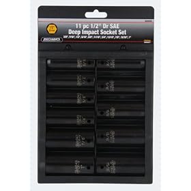 Performance Tool Mechanics M590DB 11 Piece 1 2 Dr. SAE Deep Impact Socket Set by Performance Tool