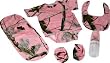 River's Edge 5-Piece Baby Onsey, Bib, Pad, Booties, and Bottle Combo Pack, Adorable Realtree AP HD Pink Design