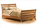 Atlantic Furniture Queen Cambridge Platform Bed Matching Footboard Light Cherry Cambridge Sleigh Bed