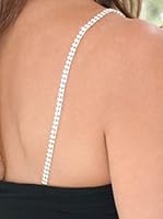 Two Row Clear Crystal Silver Rhinestone Bra Straps