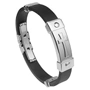 Steel Cross Mens Cuff Bracelet