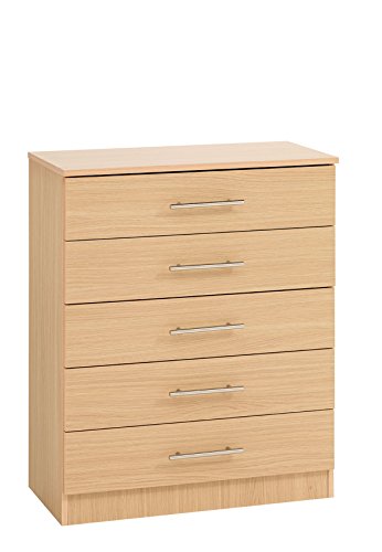 Get Cheap Harriett 5 Drawer Chest In Beech Top Chests Of Drawers