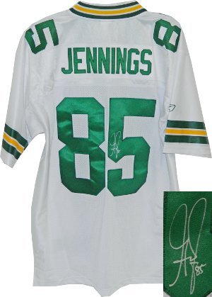 Greg Jennings signed Green Bay Packers White Reebok EQT Jersey
