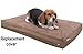 Dogbed4less DIY Pet Bed Pillow Brown Microsuede Duvet Cover and Waterproof Internal Case for Dog and Cat at 35X20X4 Inch - Covers only