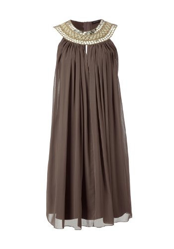 APART Damen Kleid/ Knielang Babydoll-Kleid, 355728, Gr. 38, Gr&uuml;n (khaki) Preisvergleich