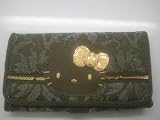Hello Kitty Lace Long Wallet - Khaki