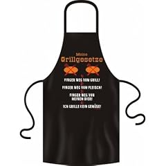 Grillsch�rze = Grillgesetze = Baumwoll Sch�rze mit Motiv Kochsch�rze K�chensch�rze Latzsch�rze
