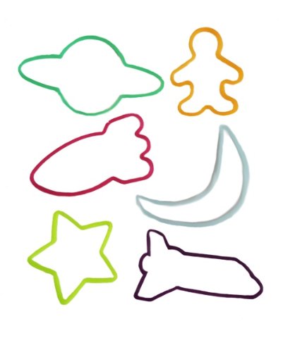 Silly Bandz Space & Rocket Fun Shaped Rubber Bands