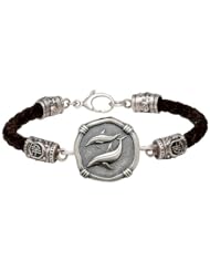 Guy Harvey Porpoises Leather Bracelet