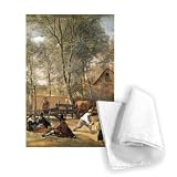 Skittle Players outside an Inn, c.1660-63.. - Tea Towel 100% Cotton - Art247 - Tea Towel - 46x70cm