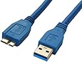 Superspeed USB 3.0 Type A Male to Micro B Male 24/28AWG Cable (1 Feet, Blue) Free Shipping