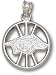 Arkansas Razorbacks Solid Sterling Silver ''A'' Razorback Pierced Basketball Pendant
