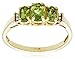 10k Yellow Gold August Birthstone 3-Stone Peridot title=