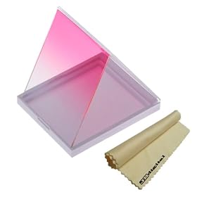 Pink Graduated Square Color Filter for COKIN P Series System + JB Microfiber Lens Cleaning Cloth