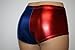 NEW!!! Harley Quinn Shorts Suicide Squad Inspired Metallic Cosplay Batman costume panties Custom Order Included (S, Red-Blue)