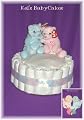 1 Tier TWINS Baby Diaper Cakes