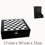 Review   / Double Wine Bottle Box with Chess Board Lid and 12 Tools