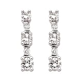 3 Cubic Zirconia Earrings 1/2 ct. in Sterling Silver