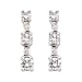 3 Cubic Zirconia Earrings 1/2 ct. in Sterling Silver