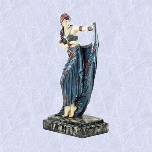 Exotic dancer statue lithe maiden sculpture art deco