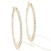 Sterling Silver / Platinum or 18K Plated Cubic Zirconia Round Hoop Earrings