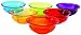 Colorful Glass Cereal Bowl Set of 6, 5.5"D x 2"H - 1 of Each Color