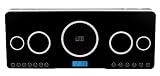 Sylvania SRCD5670-Black CD AM/FM Micro System with LED Alarm Clock, Desk or Wall Mountable (Black)