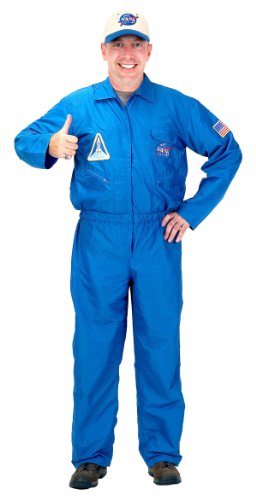 Adult Flight Suit Costume with Embroidered Cap - Adult Small