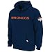 NFL Denver Broncos Classic Heavyweight Hood II Adult Long Sleeved Hooded Fleece Pullover, Athletic Navy, Large