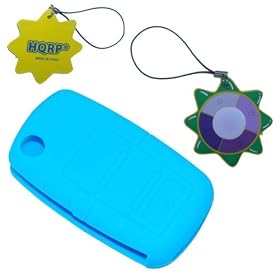 HQRP Blue Folding Flip Key Case FOB Shell Remote Protective Cover compatible with Volkswagen VW Beetle 2005 2006 2007 05 06 07 + HQRP UV Tester: Automotive