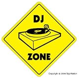 DJ ZONE -Sign- signs turntables gear lighting mixer